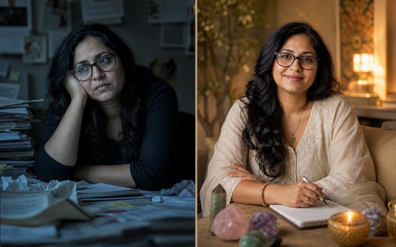 Before and after transformation: from confused and overwhelmed to calm and confident